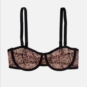 CUUP The Balconette Bra 32F Leopard (fits 34E)